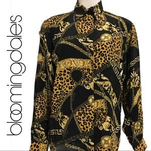 Bloomingdales Silk Button Down Baroque Blouse
